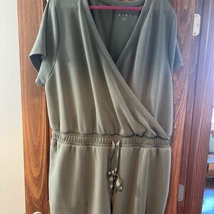Livi Active Sage Green Wrap Jumpsuit